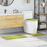 Set di tappetini antiscivolo per il bagno 3 pcs Verde PP