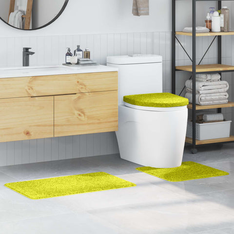 Set di tappetini antiscivolo per il bagno 3 pcs Verde PP