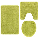 Set di tappetini antiscivolo per il bagno 3 pcs Verde PP