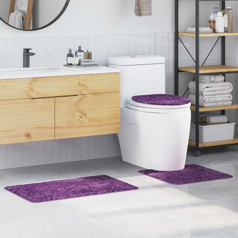Set di tappetini antiscivolo per il bagno 3 pcs Viola PP