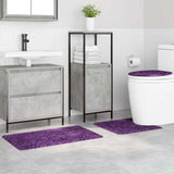Set di tappetini antiscivolo per il bagno 3 pcs Viola PP
