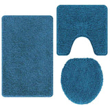 Set di tappetini antiscivolo per il bagno 3 pcs Blu PP