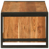 Tavolino da salotto 90 x 50 x 38 cm legno massello di acacia