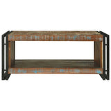 Tavolino da salotto 90 x 50 x 38 cm legno massello di riciclo