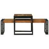 Tavolino da salotto 2 pcs Marrone legno massello di acacia