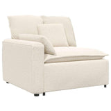 Divano Modulare con Cuscini Crema