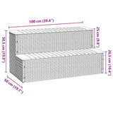 Bordo per Vasca Idromassaggio Beige Polyrattan&Massello Acacia