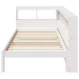 Letto Libreria senza Materasso Bianco 100x200 cm Legno di Pino