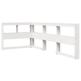 Letto Libreria senza Materasso Bianco 100x200 cm Legno di Pino