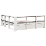 Letto Libreria senza Materasso Bianco 140x200 cm Legno di Pino