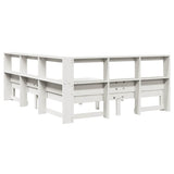 Letto Libreria senza Materasso Bianco 140x190 cm Legno di Pino