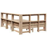 Letto Libreria senza Materasso 135x190 cm in Legno di Pino