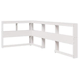 Letto Libreria senza Materasso Bianco 100x200 cm Legno di Pino