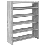 Scarpiera Grigio Sonoma 80x25x100 cm in Legno truciolato