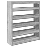 Scarpiera Grigio Sonoma 80x25x100 cm in Legno truciolato