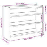 Scarpiera Rovere Sonoma 80x25x62 cm in Legno truciolato
