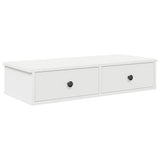 Scaffale a Parete con Cassetti Bianco 80x34x17 cm in Truciolato