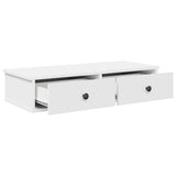 Scaffale a Parete con Cassetti Bianco 80x34x17 cm in Truciolato