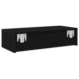 Scaffale a Parete con Cassetti Nero 60x26,5x15 cm in Truciolato