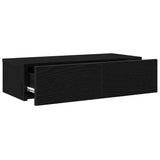 Scaffale a Parete con Cassetti Nero 60x26,5x15 cm in Truciolato