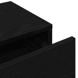 Scaffale a Parete con Cassetti Nero 60x26,5x15 cm in Truciolato
