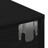 Scaffale a Parete con Cassetti Nero 60x26,5x15 cm in Truciolato