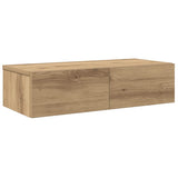 Scaffale a Parete con Cassetti Rovere 60x26,5x15 cm Truciolato
