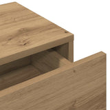 Scaffale a Parete con Cassetti Rovere 80x33x17 cm in Truciolato