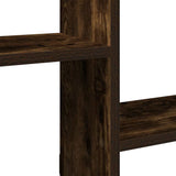 Mensola a Cubo da Parete 5 Scomparti in Truciolato Rovere Fumo