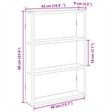 Scaffale a Parete Bianco 43x9x60 cm in Legno truciolato
