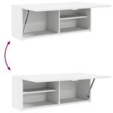 Mobile da Bagno a Parete Bianco 80x25x30cm in Legno truciolato