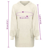 Felpa coperta KINN Crema L Cotone