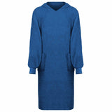 Felpa coperta KINN Navy XL Cotone