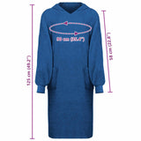 Felpa coperta KINN Navy XL Cotone