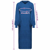 Felpa coperta KINN Navy XXL Cotone