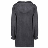 Felpa coperta KINN Antracite L Cotone