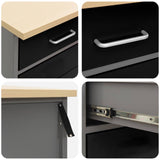 Mobile da lavoro 2 pcs Nero e Grigio 100 x 55 x 85 cm