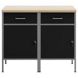Mobile da lavoro 2 pcs Nero e Grigio 100 x 55 x 85 cm