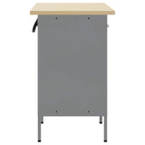 Mobile da lavoro 2 pcs Nero e Grigio 100 x 55 x 85 cm