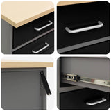 Mobile da lavoro 2 pcs Nero e Grigio 100 x 55 x 85 cm