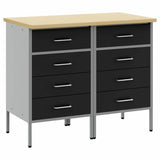 Mobile da lavoro 2 pcs Nero e Grigio 100 x 55 x 85 cm