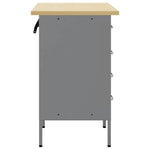 Mobile da lavoro 2 pcs Nero e Grigio 100 x 55 x 85 cm