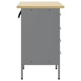 Mobile da lavoro 2 pcs Nero e Grigio 100 x 55 x 85 cm