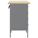 Mobile da lavoro 2 pcs Rosso e Grigio 100 x 55 x 85 cm