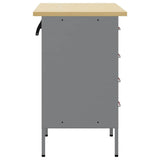 Mobile da lavoro 2 pcs Rosso e Grigio 100 x 55 x 85 cm
