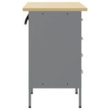 Mobile da lavoro 2 pcs Rosso e Grigio 100 x 55 x 85 cm