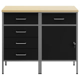 Mobile da lavoro 2 pcs Nero e Grigio 100 x 55 x 85 cm