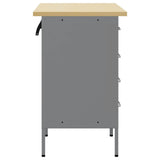 Mobile da lavoro 2 pcs Nero e Grigio 100 x 55 x 85 cm