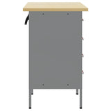 Mobile da lavoro 2 pcs Rosso e Grigio 100 x 55 x 85 cm