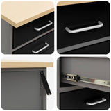 Mobile da lavoro 3 pcs Nero e Grigio 150 x 55 x 85 cm